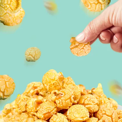 Oriental Gourmet Popcorn: Creamy Fruit Caramel Flavored Gourmet Popcorn