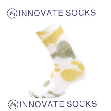 Cotton Ombre Dyeing Tie Dye Crew Sports Skateboard Socks