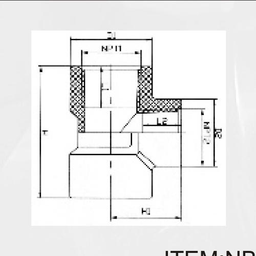 BS4346 Bekalan Air Upvc Mengurangkan Tee Benang Wanita