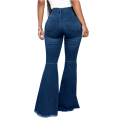 Women Bell Bottom Jeans con cintura alta