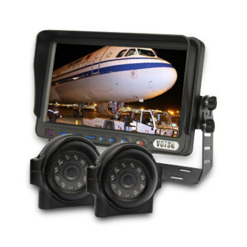 Vehicle Monitor Camera System with 2 Position Adjustable Side CCD Camera, Good for Buses/Fire Trucks