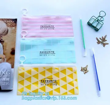 PVC transparent pencil bag PVC stationery bag Manufacturers custom PVC pencil box bag for children and student