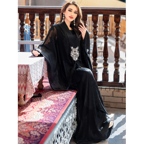 لباس ابیا دوزی مش ژاکارد با جزئیات لوکس