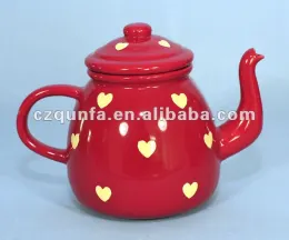 Party ceramic teapot set with handle and lid