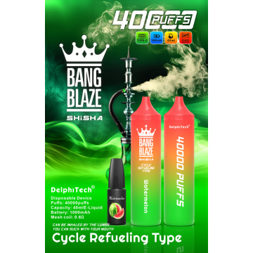 Bang Blaze 40000 Puff Hookah Shisha Pena Harga