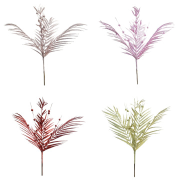 Artificial Red Berry Pine Cone Christmas Branches with Gold Glitter Leaf