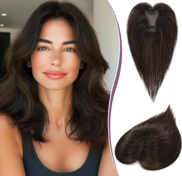5*8cm Human Hair Toppers for Women Thinning Hair