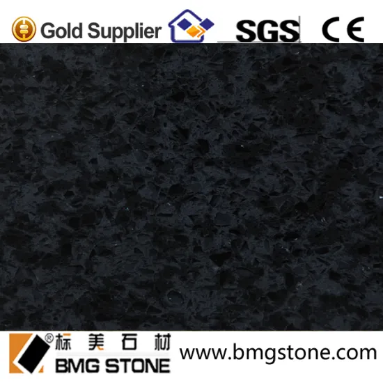 hot sale customize black sparkle quartz stone