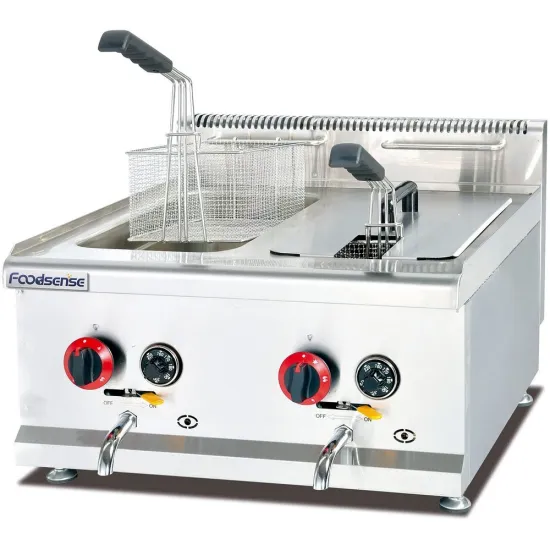 Vertical Gas Temperature-Controlled Double Basket Gas Deep Fryer
