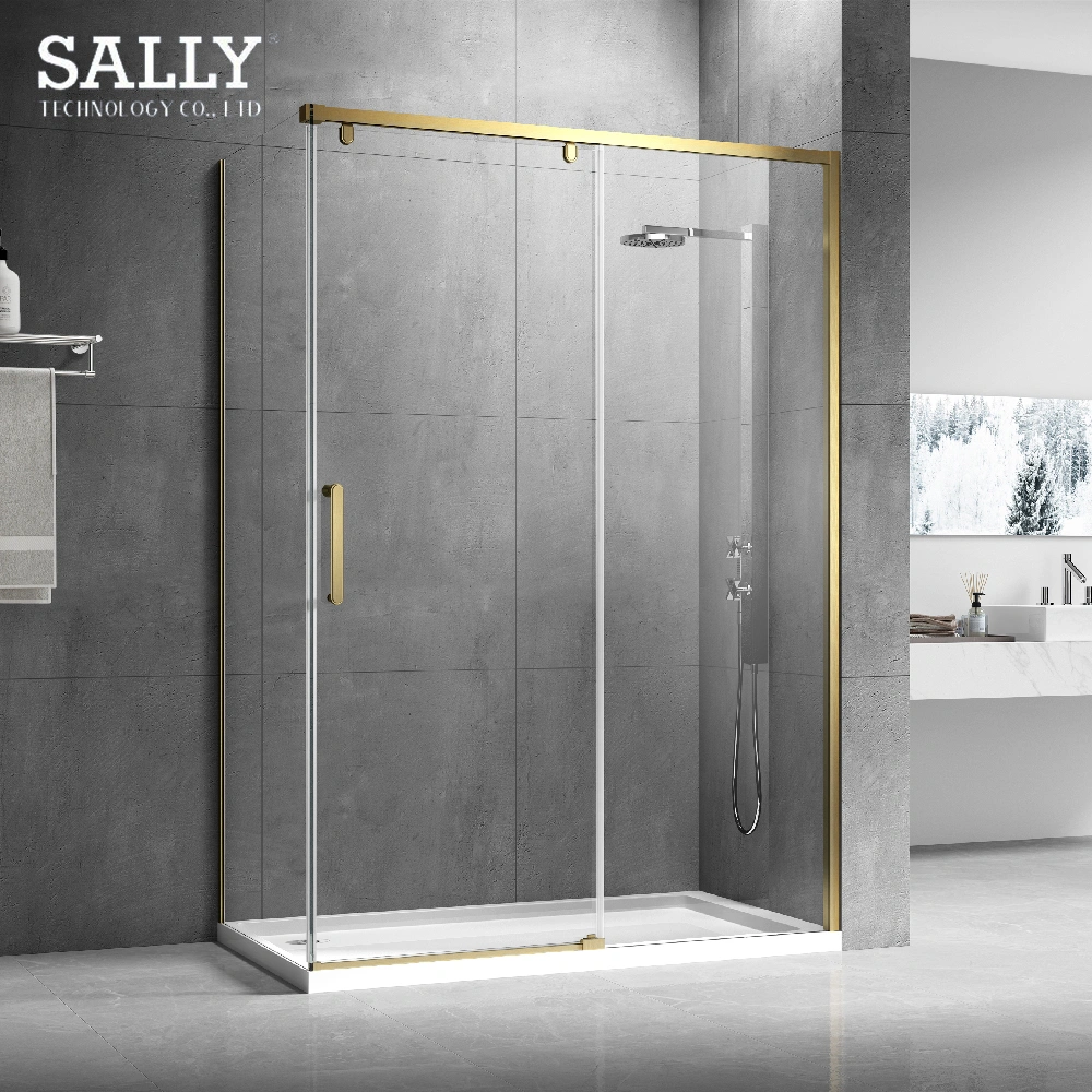 Sally Bathroom Accessories Sets Frameless Showerroom Bathtub Matt Black  Sliding Glass Shower Door - China Shower Door, Glass Door