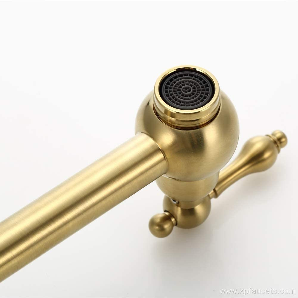 Cupc Wall Mount Brushed Pot Filler Faucet