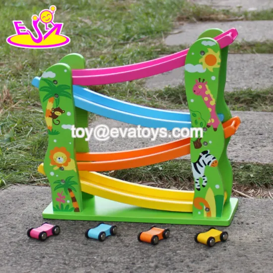 new design funny children wooden car ramp toy W04E046