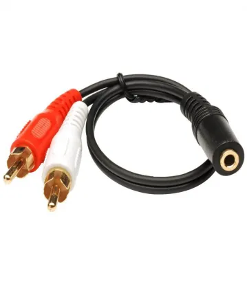 Audio Cable Jack to 2RCA Audio Cable