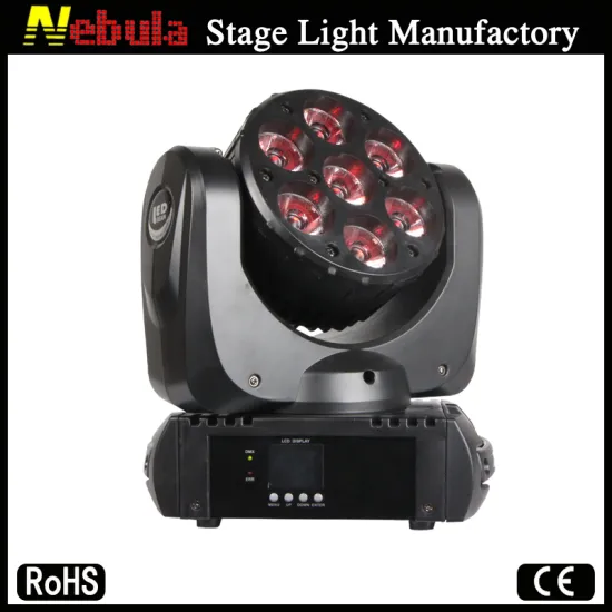 7 x 15w RGBW 4-in-1 led beam moving head light/stage lighting