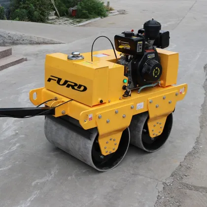 Hand push human drive 450mm single drum mini case road roller FYL-S600C