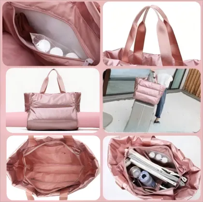 Custom Quilted Puffer Tote Bag