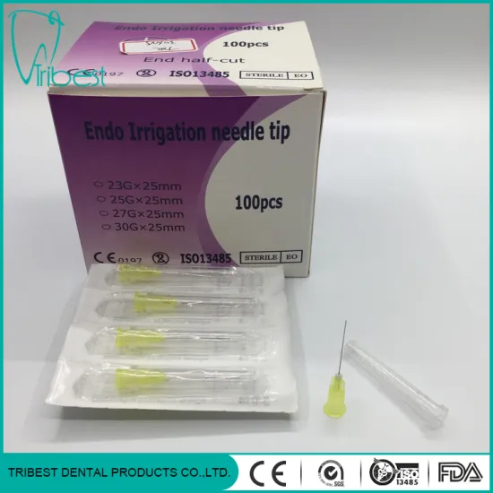 Disposable Plastic 27G Half Cut Irrigation Needle
