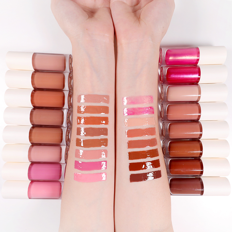 16 Color Changing Lip Oil Pigmented Big Brush Magic Moisturizing Flavouring Fruit Clear Vegan Pink Lipgloss Lip Plumper Gloss