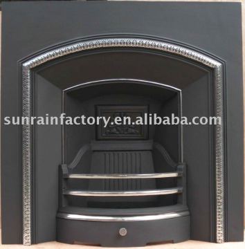 cast iron wood burning fireplace