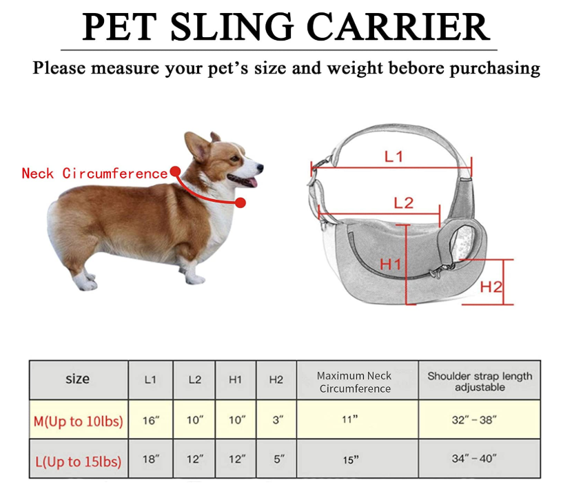 Hands Free Pet Sling Carrier