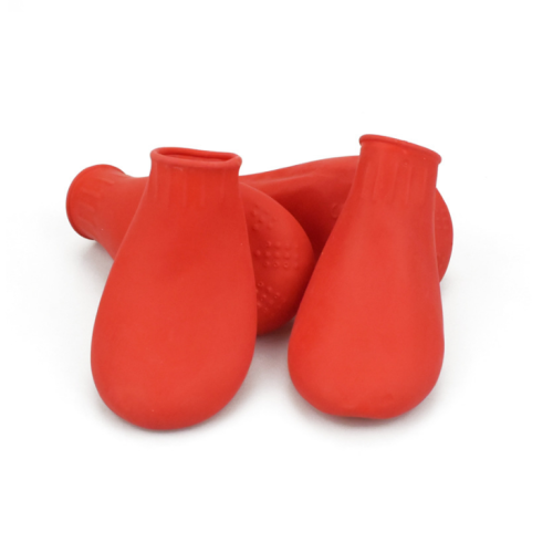 Bottes colorées de chiens de chaussures molles imperméables de silicone d&#39;animaux
