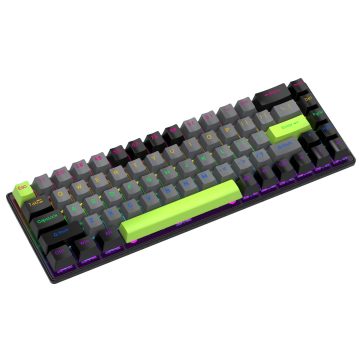 Waterproof USB Wired Portable 68-Keys RGB Backlight Mechanical Keyboard for Laptop and Gaming