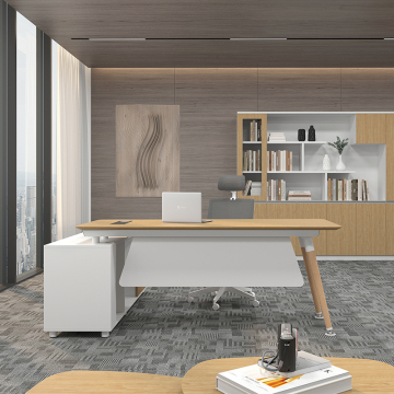 Luxury Executive White L Shaped Computer Desk for Sale
