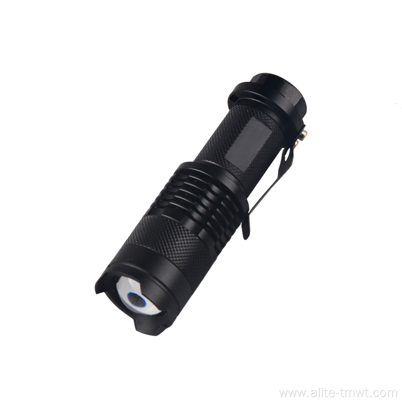 custom 3W led mini pocket zoom tactical flashlight