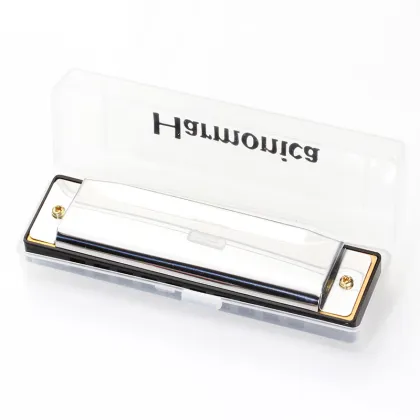 Factory Custom Metal Musical Instrument 10 Holes Blues Harp Harmonica for Kids