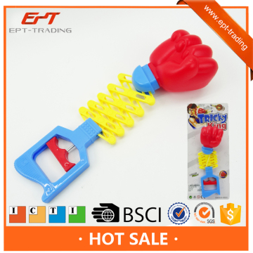 Funny plastic robot hand toy boxing game