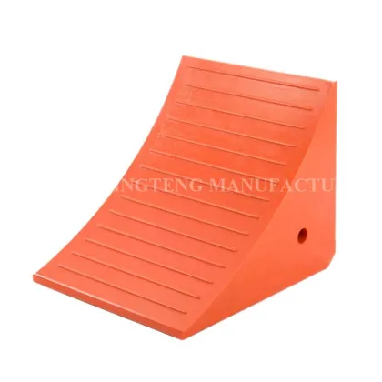 PU Truck Wheel Chocks 20 Tons - Polyurethane Wheel Chocks for Mine Trucks (Orange)