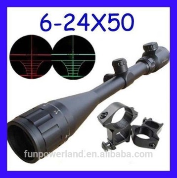 New 6-24x50 AOE Optics Air Rifle Scope Sight Gun Free Rail Mounts Outdoor HOT