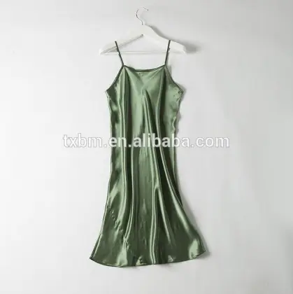 Pure 100%mulberry silk skirt with shoulder-straps, ladies silk dress