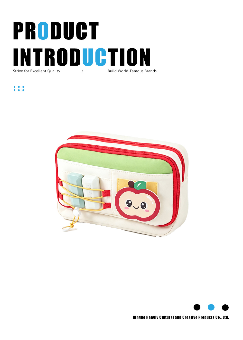 Kotak Pensil Apple Dopamin Lucu (1) Cute Dopamine Apple Pencil Case(1)