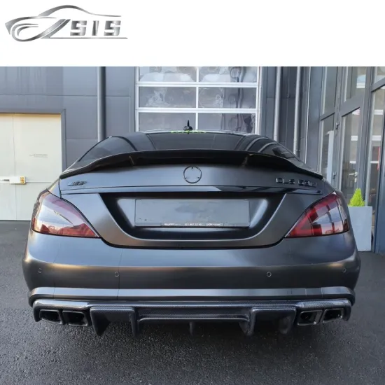 CLS63 Rear Diffuser Fit for CLS Class W218 (2011-2015) - Renn Style Carbon Fiber Rear Lip