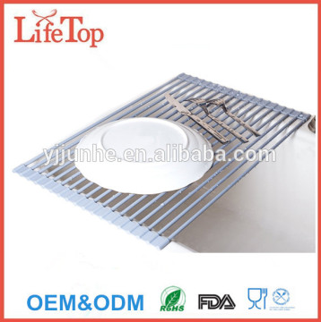 Roll-up Multi-purpose Drying Rack Silicone Roll-Up Compact Mat Dish Drainer