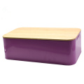 Bambo Wooden Cover Large Rectangle Bread Bin