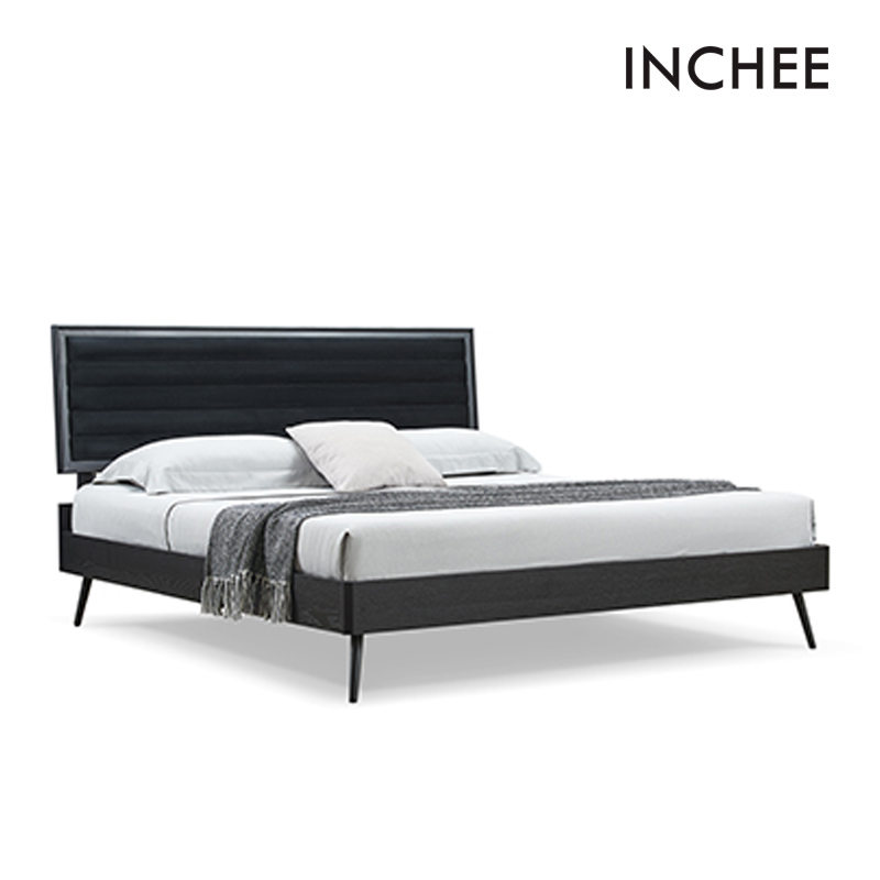 Modern Minimalist Fabric Soft Bed With Foam Mattress