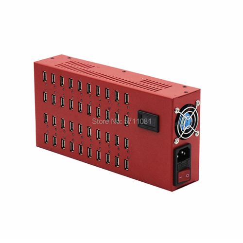 40 port carregador vermelho com luz LED