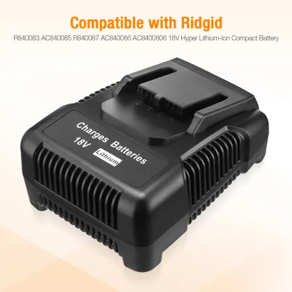 Ridgid 18V Battery Charger - Replacement for AC840087P, R840087, R840083