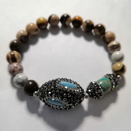New trendy lucky green turquoise stone bracelet accessories