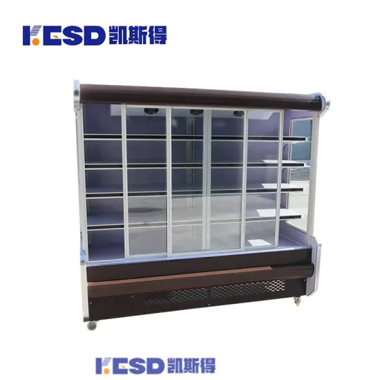 Commercial Fruit and Vegetable Air Curtain Cabinet Supermarket Large Capacity Fruit and Vegetable Fresh-Keeping Cabinet