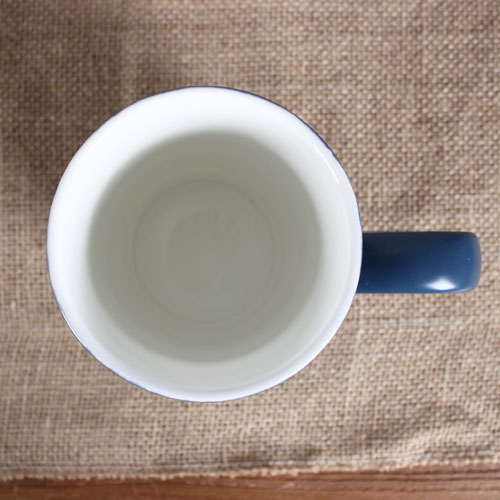 matte blue coffee mug