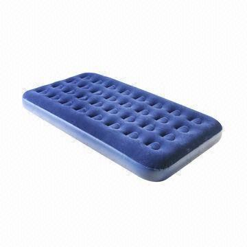 Single Flocked Airbed, Sized 74 x 29 x 5-inch