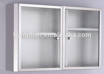 2017 New Design Steel Kitchen Product Glasses Door Cabinet Design