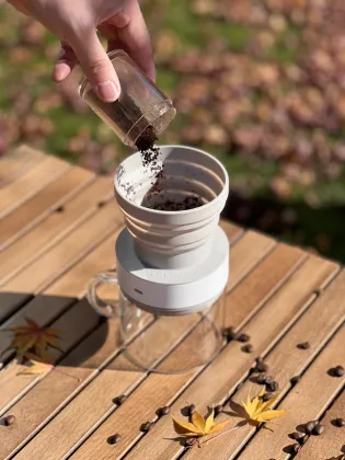 Battery Operated 2-in-1 Coffee Maker: Hot Coffee & Cold Brew in One