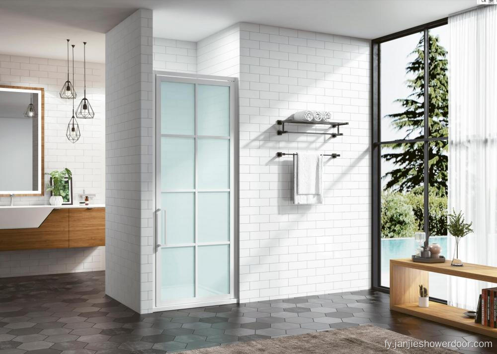 Metal Grid Pivot Shower Door