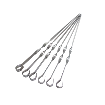 Stainless Steel  BBQ Skewers Metal Skewers Sticks BBQ Accessories For Barbecue Grill