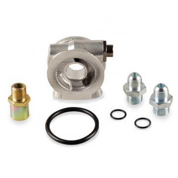 Oil Cooler Sandwich Adapter Plate with Thermostat and AN10 AN8 Adapter Threads for SW07