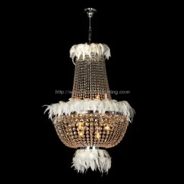 Modern crystal and feather pendant lamp(KA135)